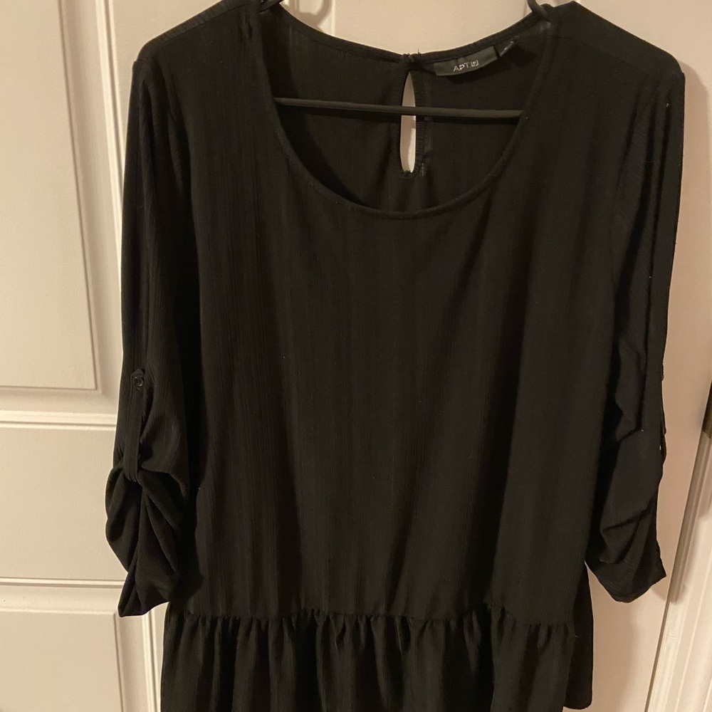 Black Peplum Blouse